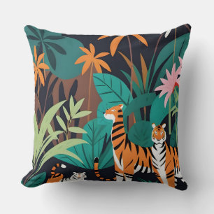 Tropical Tiger Trio Kissen