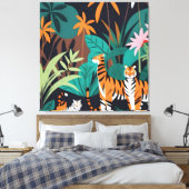Tropical Tiger Trio Leinwanddruck (Insitu (Schlafzimmer))