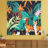 Tropical Tiger Trio Leinwanddruck (Insitu (Wohnzimmer))