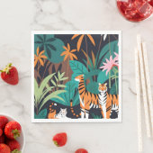 Tropical Tiger Trio Serviette (Beispiel)