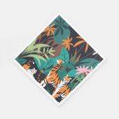 Tropical Tiger Trio Serviette (Ecke)