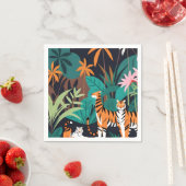 Tropical Tiger Trio Serviette (Beispiel)
