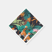 Tropical Tiger Trio Serviette (Ecke)