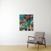 Tropical Tiger Trio Wandteppich (Beispiel)