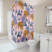 Tropical Tigers Jungle Vintag Pattern Duschvorhang (Beispiel)