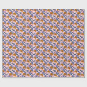 Tropical Tigers Jungle Vintag Pattern Geschenkpapier (Flach)