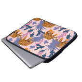 Tropical Tigers Jungle Vintag Pattern Laptopschutzhülle (Vorne Knopf)