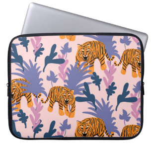 Tropical Tigers Jungle Vintag Pattern Laptopschutzhülle