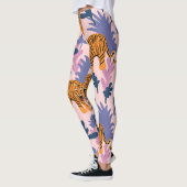 Tropical Tigers Jungle Vintag Pattern Leggings (Links)