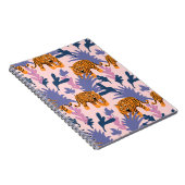 Tropical Tigers Jungle Vintag Pattern Notizblock (Rechte Seite)