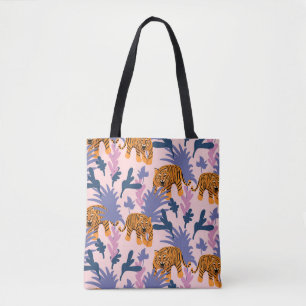 Tropical Tigers Jungle Vintag Pattern Tasche