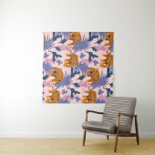 Tropical Tigers Jungle Vintag Pattern Wandteppich (Beispiel (Horizontal))