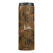 Tropical Tigers Paradise Blume Muster Thermosbecher (Rückseite)