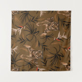 Tropical Tigers Paradise Blume Muster Wandteppich (Vorderseite (Horizontal))