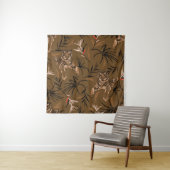 Tropical Tigers Paradise Blume Muster Wandteppich (Beispiel)