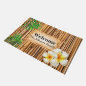 Tropical Tiki Bamboo Sticks Fußmatte (Schrägansicht)