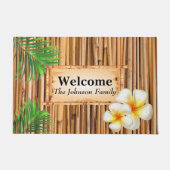 Tropical Tiki Bamboo Sticks Fußmatte (Vorderseite)