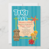 Tropical Tiki Bar Einladung (Vorderseite)