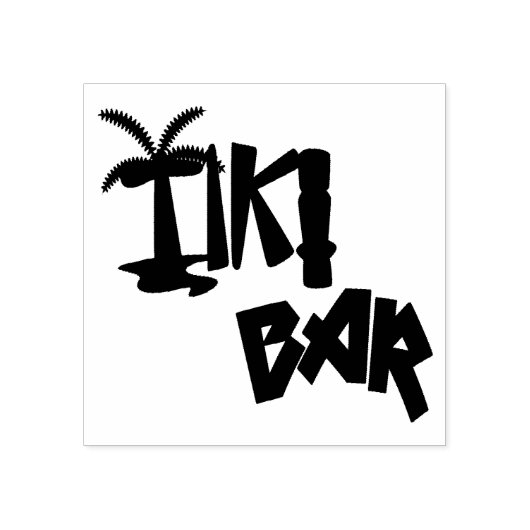 Tropical Tiki Bar Gummistempel (Prägung)
