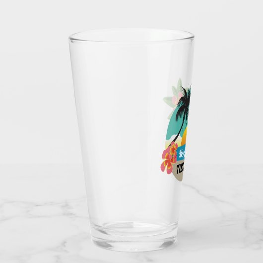 Tropical Tiki Bar mit Name Cocktail Glas (Rechts)