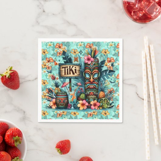 Tropical Tiki Bar Serviette (Beispiel)