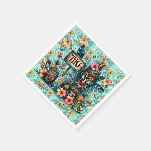 Tropical Tiki Bar Serviette (Ecke)