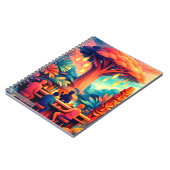 Tropical Tiki Bar Under Glowing Lantern Tree Notizblock (Linke Seite)