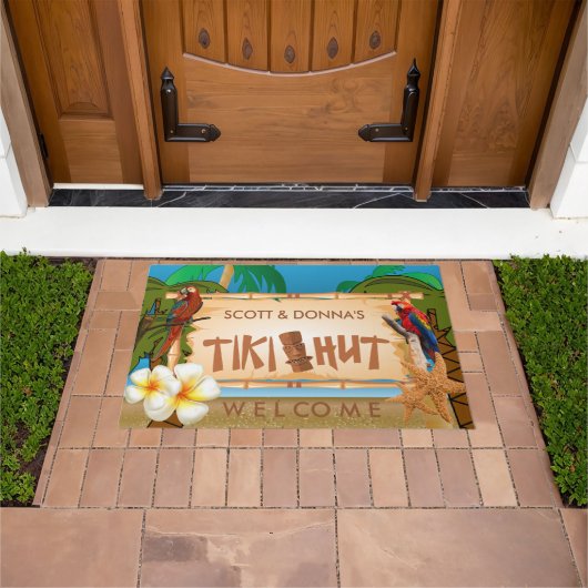 Tropical Tiki Hut Design Fußmatte (Außenbereich)