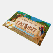 Tropical Tiki Hut Design Fußmatte (Schrägansicht)
