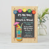 Tropical Tiki Luau Party Einladungen (Stehend Vorderseite)