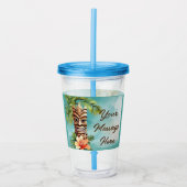 Tropical Tiki Party Acryltrinkbecher (Vorderseite)