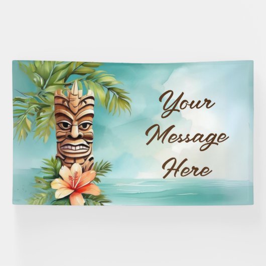 Tropical Tiki Party Banner (Horizontal)
