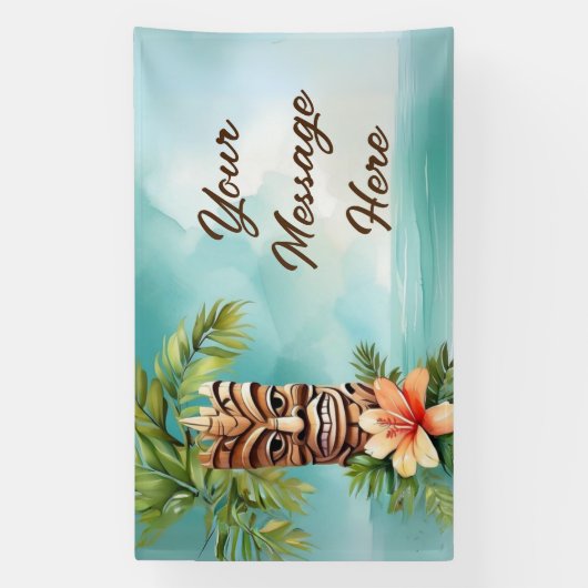 Tropical Tiki Party Banner (Vertikal)