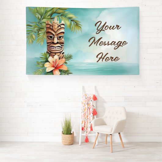 Tropical Tiki Party Banner (Insitu)