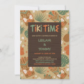 Tropical Tiki Party Couples Kinderdusche Einladung (Vorderseite)