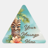 Tropical Tiki Party Dreieckiger Aufkleber (Vorderseite)
