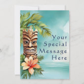 Tropical Tiki Party Einladung (Rückseite)