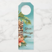 Tropical Tiki Party Flaschenanhänger (Vorderseite)