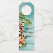 Tropical Tiki Party Flaschenanhänger (Rückseite)