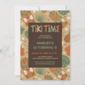 Tropical Tiki Party Geburtstag Einladung (Vorderseite)
