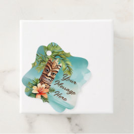 Tropical Tiki Party Geschenkanhänger