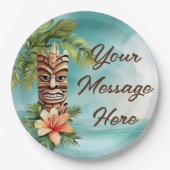Tropical Tiki Party Pappteller (Vorderseite)