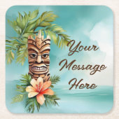 Tropical Tiki Party Rechteckiger Pappuntersetzer (Vorderseite)