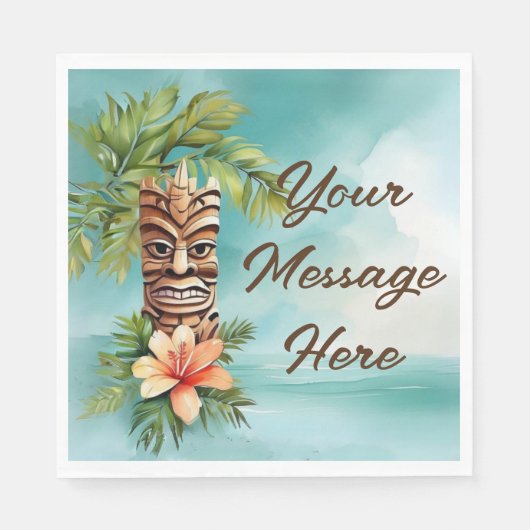 Tropical Tiki Party Serviette (Vorderseite)