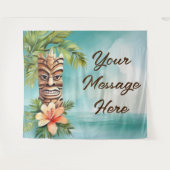 Tropical Tiki Party Wandteppich (Vorderseite (Horizontal))