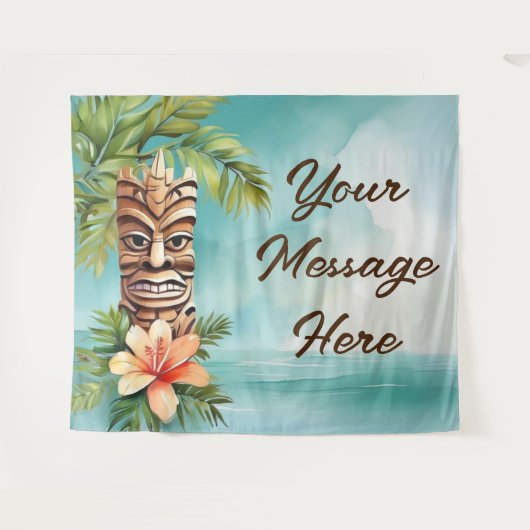 Tropical Tiki Party Wandteppich (Vorderseite (Horizontal))