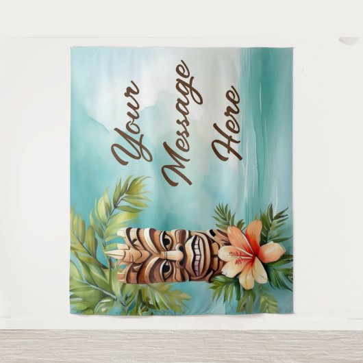 Tropical Tiki Party Wandteppich (Vorderseite)