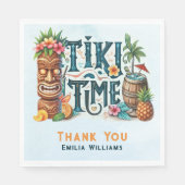 Tropical Tiki Party Wedding Luau Brautparty Serviette (Vorderseite)