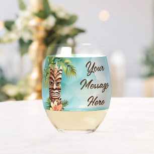Tropical Tiki Party Weinglas Ohne Stiel