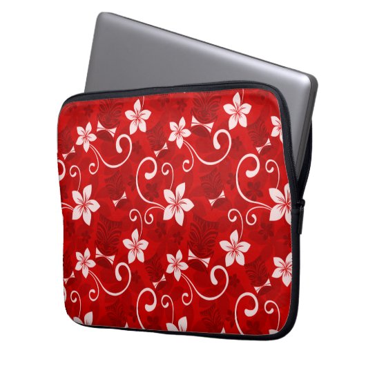 Tropical Tiki Red Laptopschutzhülle (Vorderseite Links)